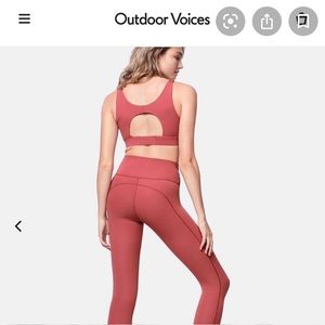 NWT Outdoor Voices M LightForm Legging - Earth Red